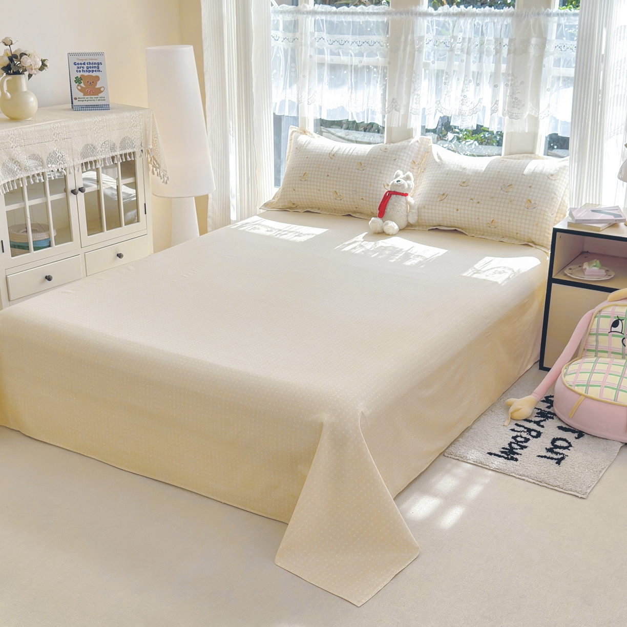 洺兰家居 2026新款全棉纯棉13070小清新印花单床单床单单件 木马星梦