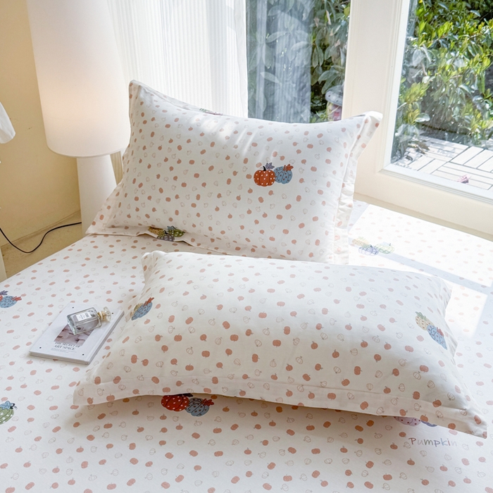 91家纺网 家纺一手货源 找家纺 （总）洺兰家居 2026新款全棉纯棉13070小清新印花单枕套枕套单件