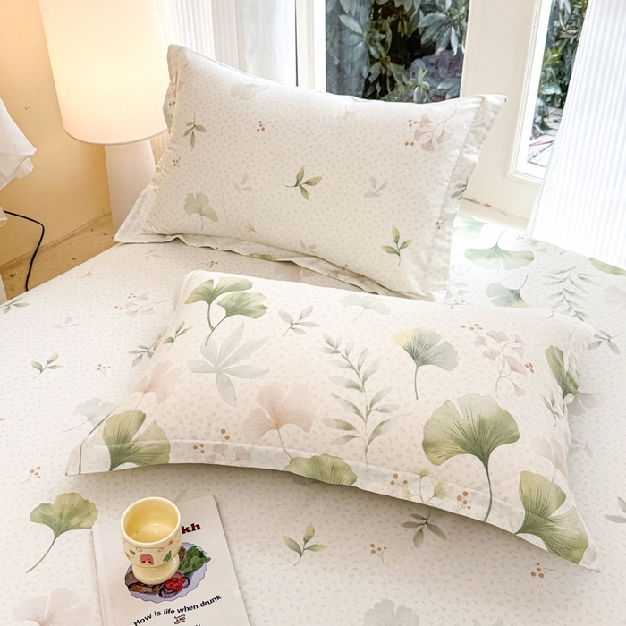 91家纺网 家纺一手货源 找家纺 （总）洺兰家居 2026新款全棉纯棉13070小清新印花单枕套枕套单件