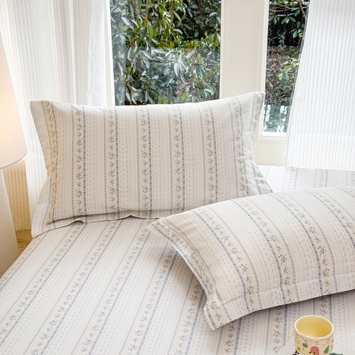 91家纺网 家纺一手货源 找家纺 洺兰家居 2026新款全棉纯棉13070小清新印花单枕套枕套单件 海岛假日