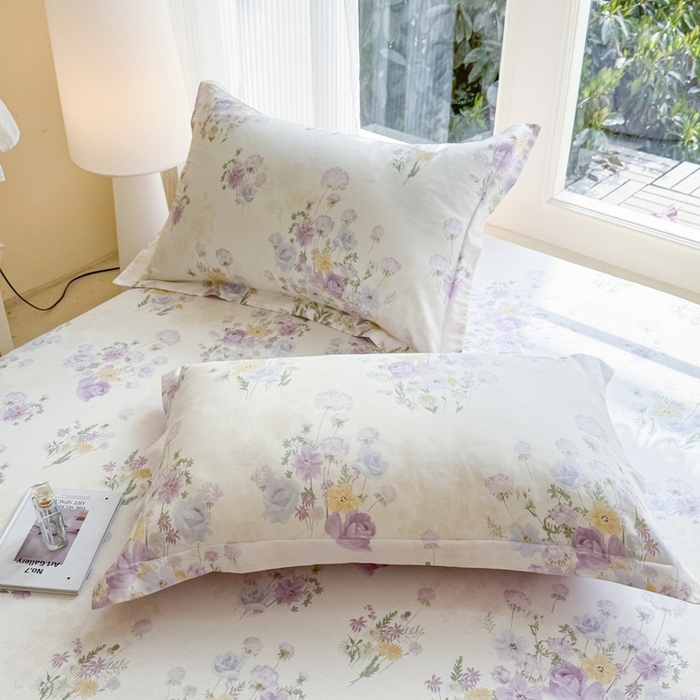 洺兰家居 2026新款全棉纯棉13070小清新印花单枕套枕套单件 若兰