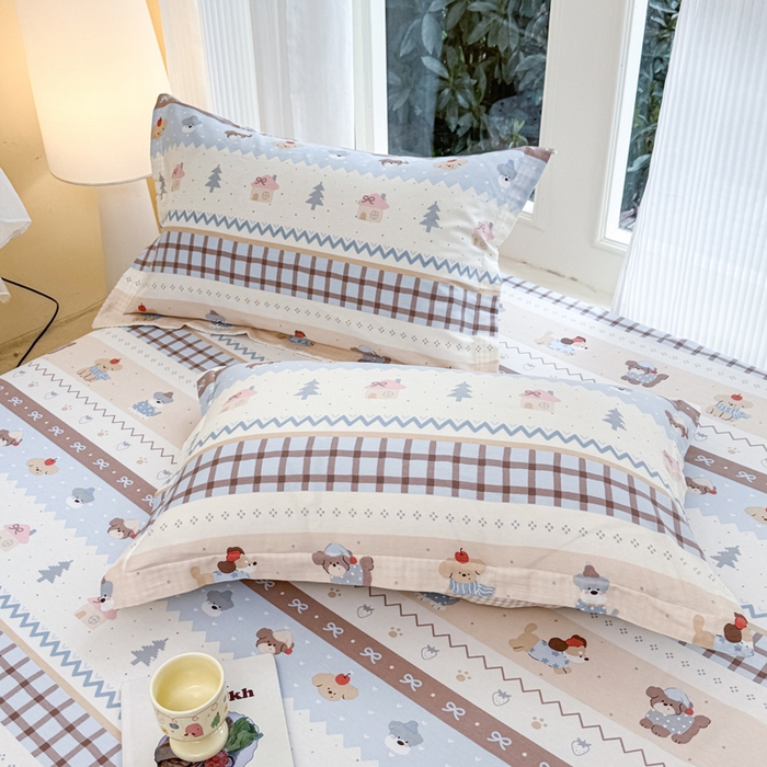 洺兰家居 2026新款全棉纯棉13070小清新印花单枕套枕套单件 童年派对