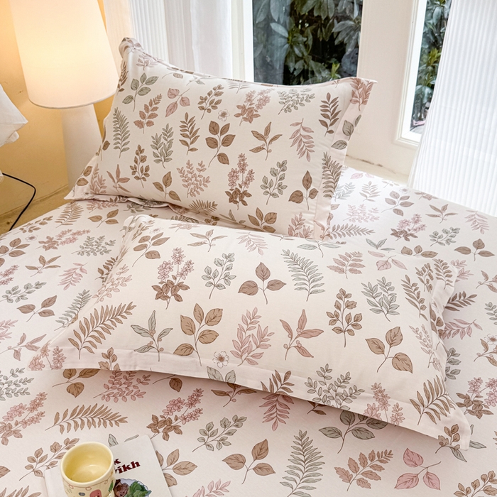 洺兰家居 2026新款全棉纯棉13070小清新印花单枕套枕套单件 晚风细语