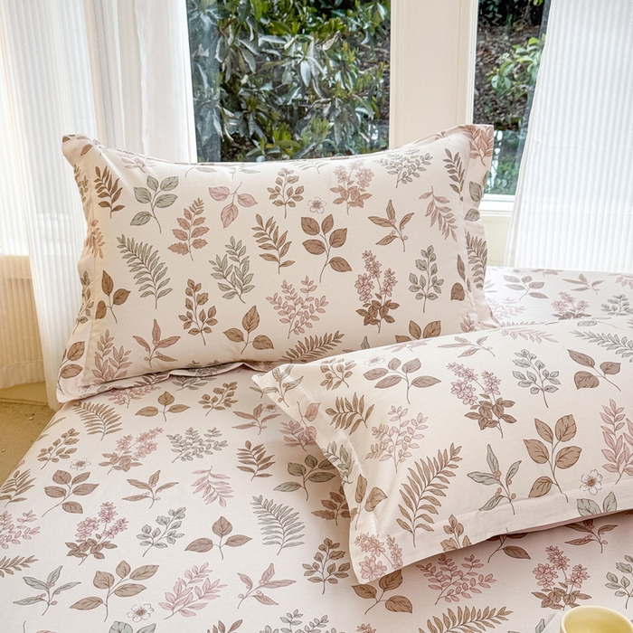 91家纺网 家纺一手货源 找家纺 洺兰家居 2026新款全棉纯棉13070小清新印花单枕套枕套单件 晚风细语