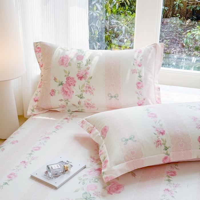 91家纺网 家纺一手货源 找家纺 洺兰家居 2026新款全棉纯棉13070小清新印花单枕套枕套单件 伊春园