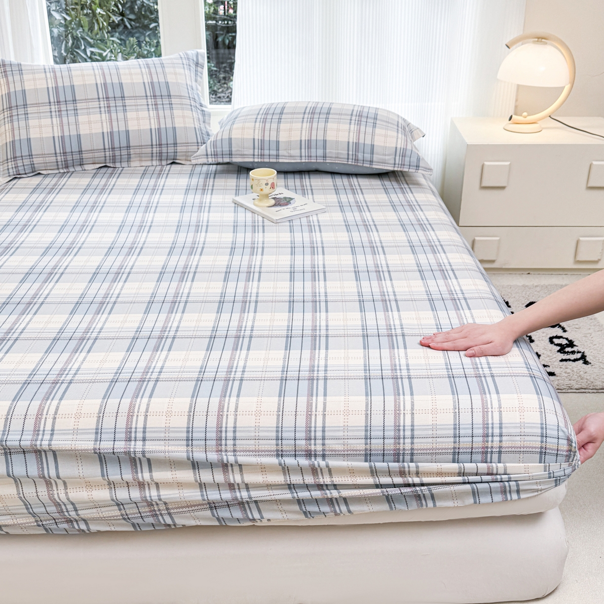 91家纺网 家纺一手货源 找家纺 （总）洺兰家居 2026新款全棉纯棉13070小清新印花单床笠床笠单件