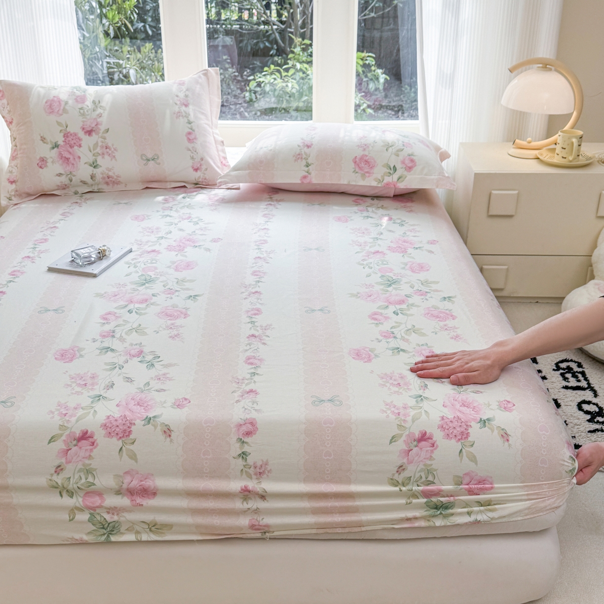 洺兰家居 2026新款全棉纯棉13070小清新印花单床笠床笠单件 伊春园