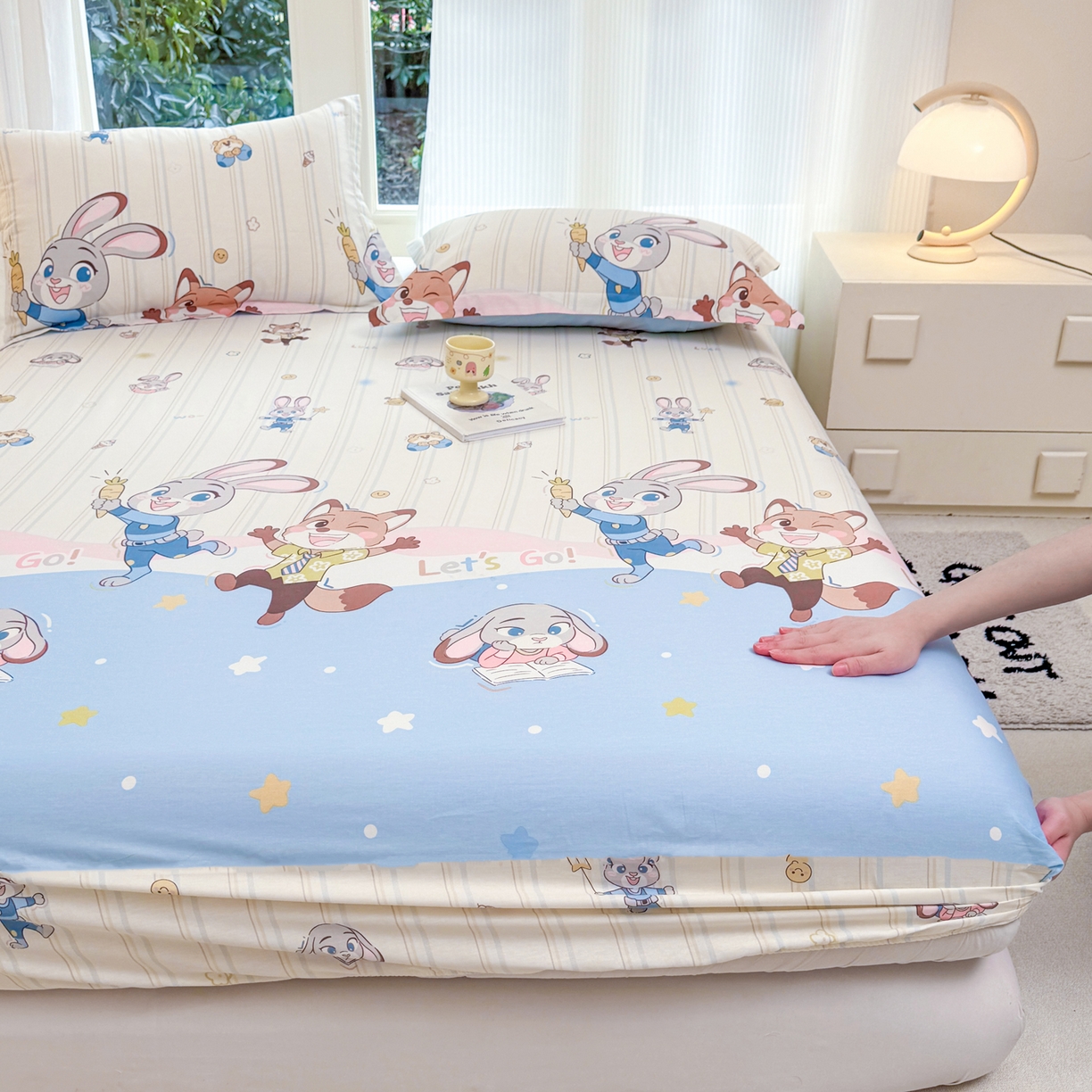 洺兰家居 2026新款全棉纯棉13070小清新印花单床笠床笠单件 森林派对