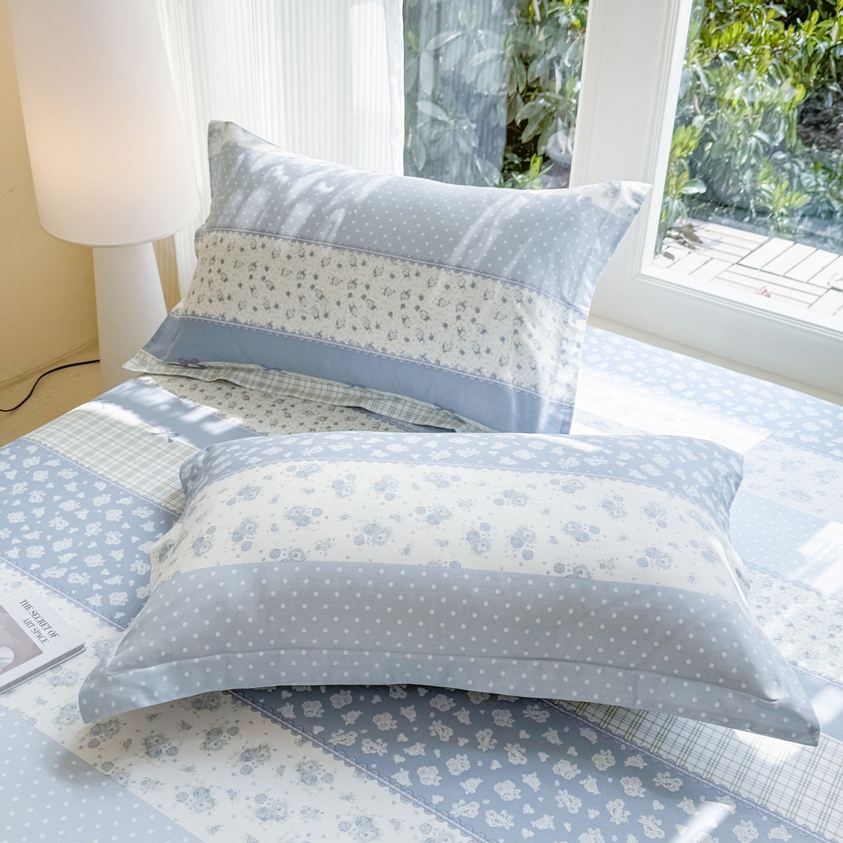 91家纺网 家纺一手货源 找家纺 洺兰家居 2026新款全棉纯棉13070小清新印花单床笠床笠单件 蓝调记忆