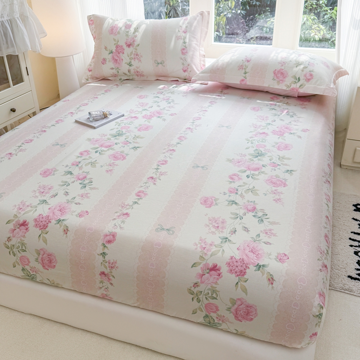 91家纺网 家纺一手货源 找家纺 洺兰家居 2026新款全棉纯棉13070小清新印花单床笠床笠单件 伊春园