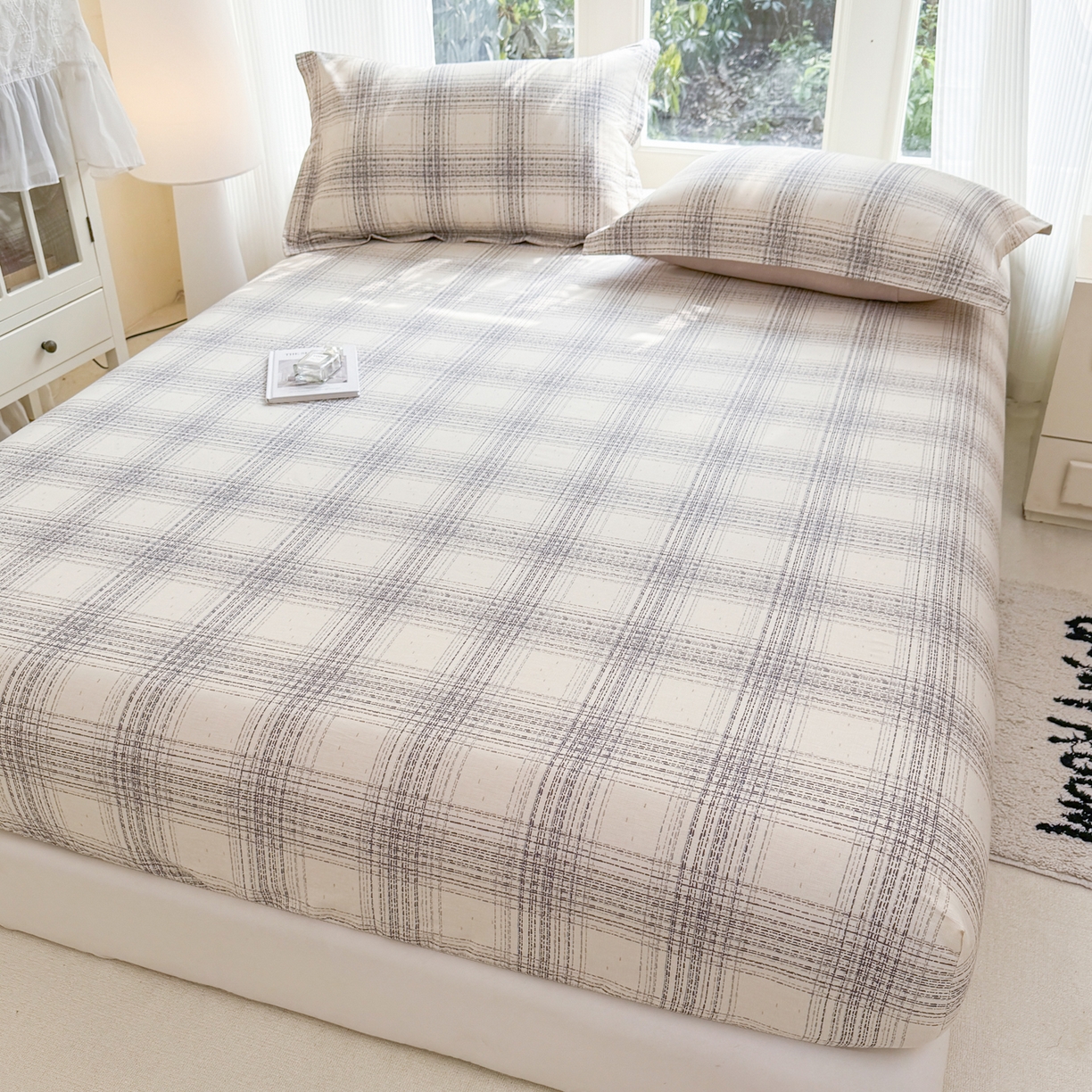 91家纺网 家纺一手货源 找家纺 洺兰家居 2026新款全棉纯棉13070小清新印花单床笠床笠单件 卡特