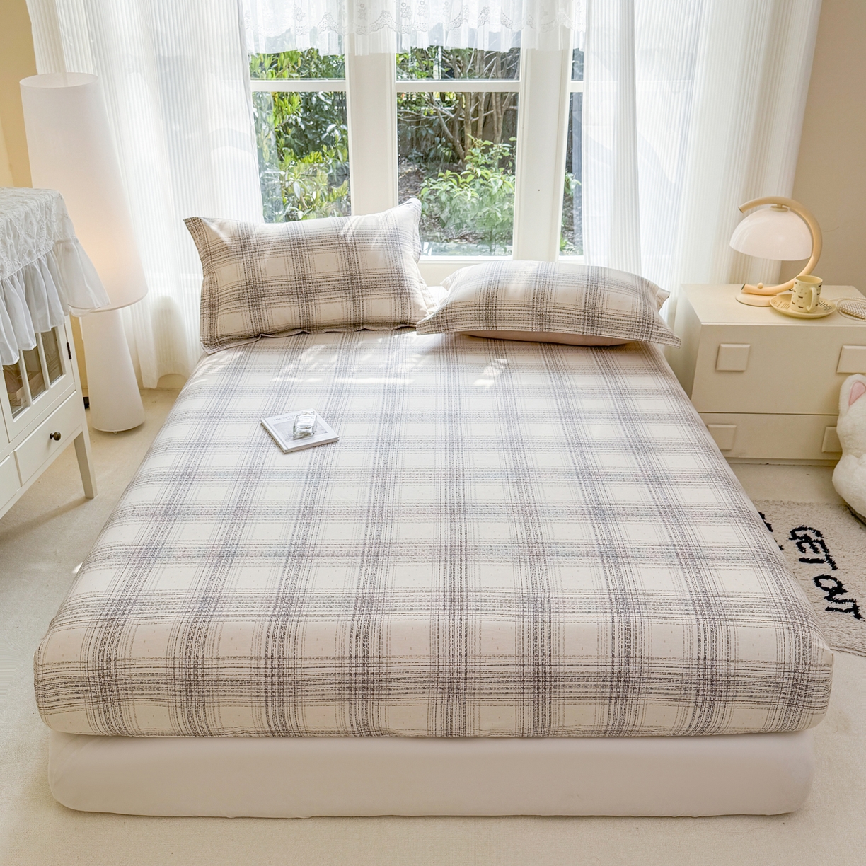 91家纺网 家纺一手货源 找家纺 洺兰家居 2026新款全棉纯棉13070小清新印花单床笠床笠单件 卡特