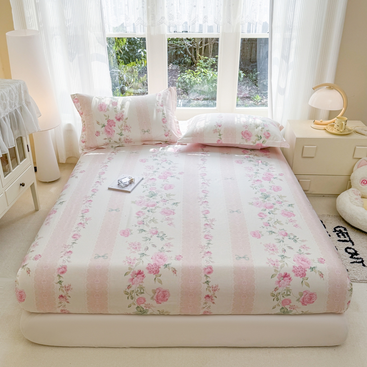 91家纺网 家纺一手货源 找家纺 洺兰家居 2026新款全棉纯棉13070小清新印花单床笠床笠单件 伊春园