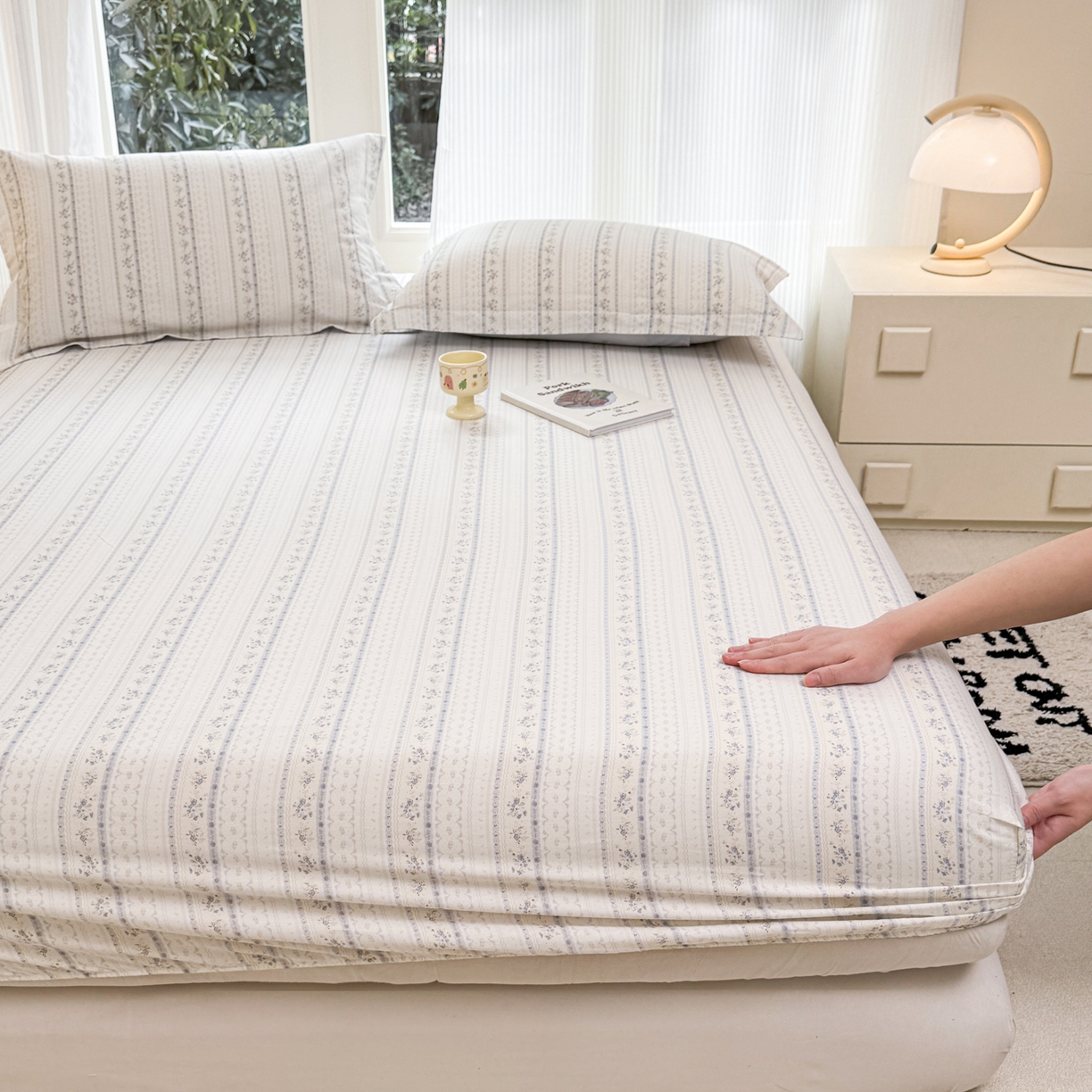 洺兰家居 2026新款全棉纯棉13070小清新印花单床笠床笠单件 海岛假日