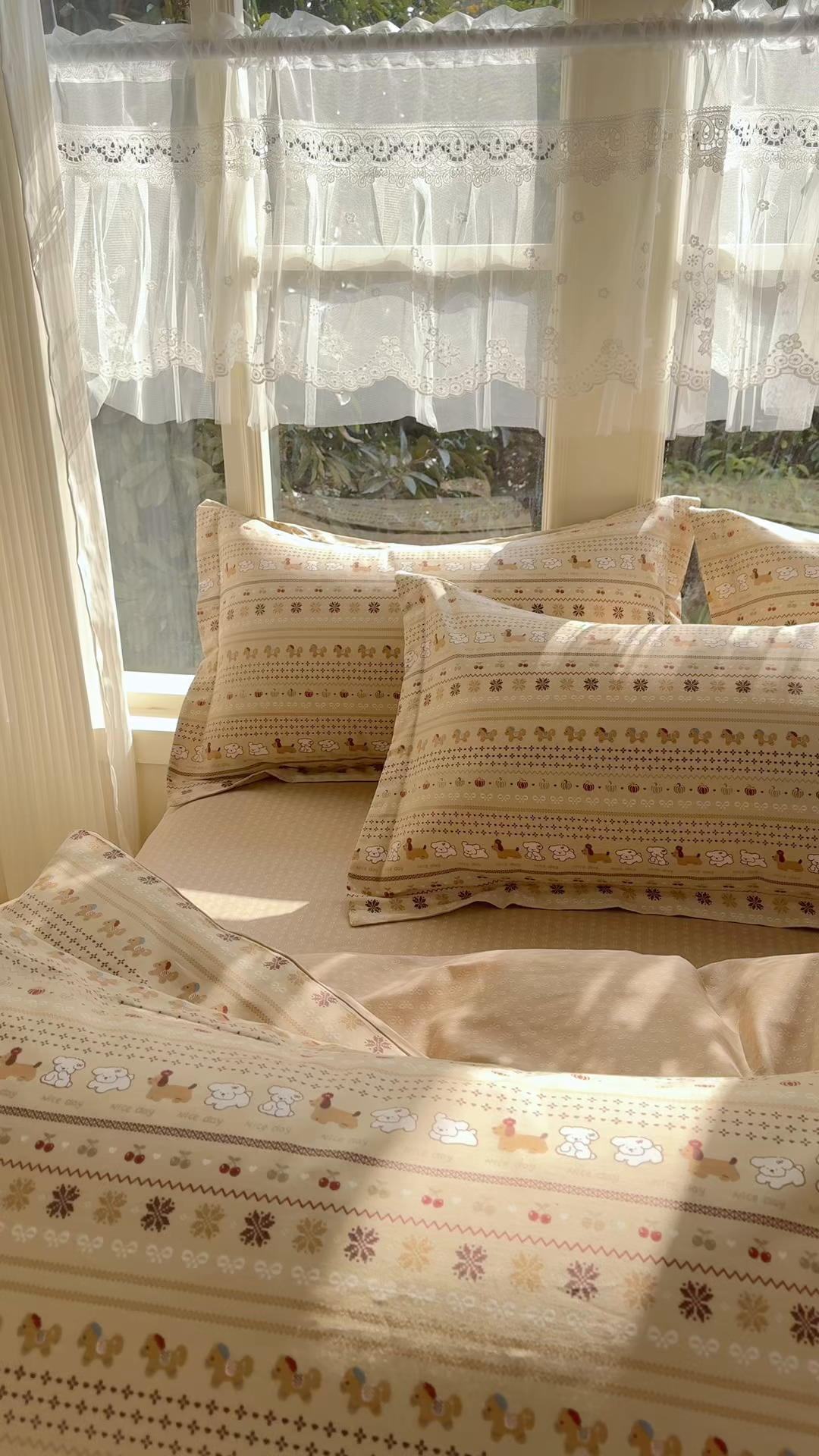 91家纺网 家纺一手货源 找家纺 洺兰家居 2026新款全棉纯棉13070小清新印花单床笠床笠单件 汪星人