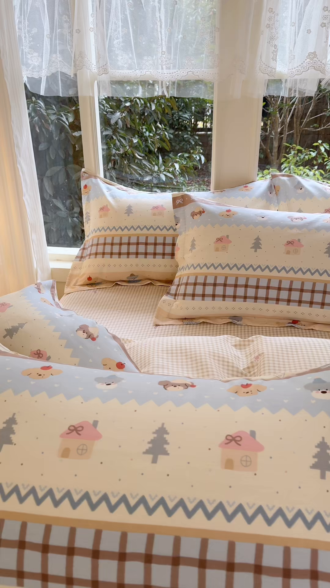 91家纺网 家纺一手货源 找家纺 洺兰家居 2026新款全棉纯棉13070小清新印花单床笠床笠单件 童年派对