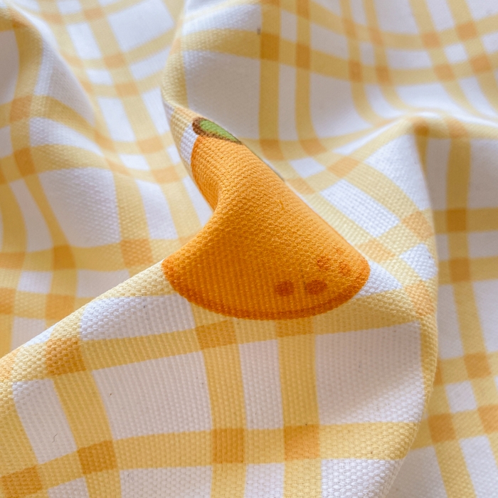 91家纺网 家纺一手货源 找家纺 晓时候 20226新款细纱原棉老粗布床单印花床单单件凉席三件套 橙意满满