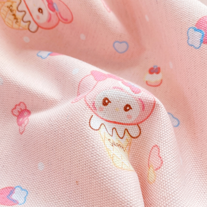 91家纺网 家纺一手货源 找家纺 晓时候 20226新款细纱原棉老粗布床单印花床单单件凉席三件套 小美冰激凌