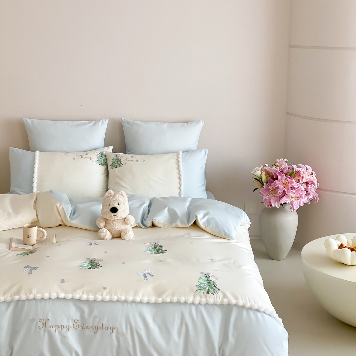 91家纺网 家纺一手货源 找家纺 （总）莎臣豹 2026新款100支新疆长绒棉四件套-森林小兔