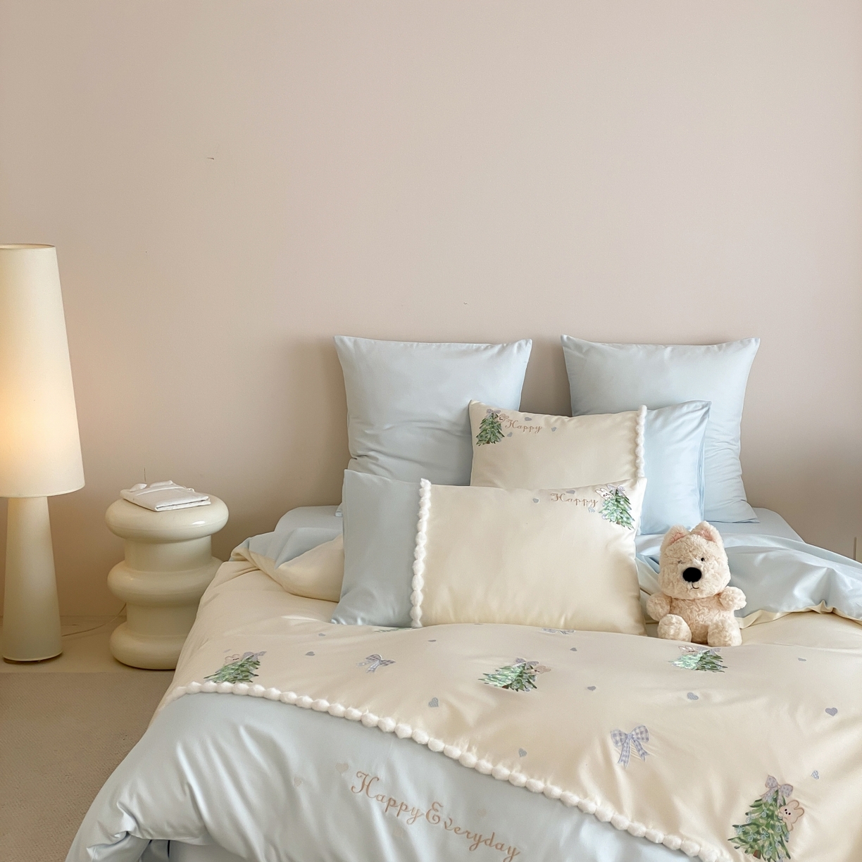 91家纺网 家纺一手货源 找家纺 （总）莎臣豹 2026新款100支新疆长绒棉四件套-森林小兔