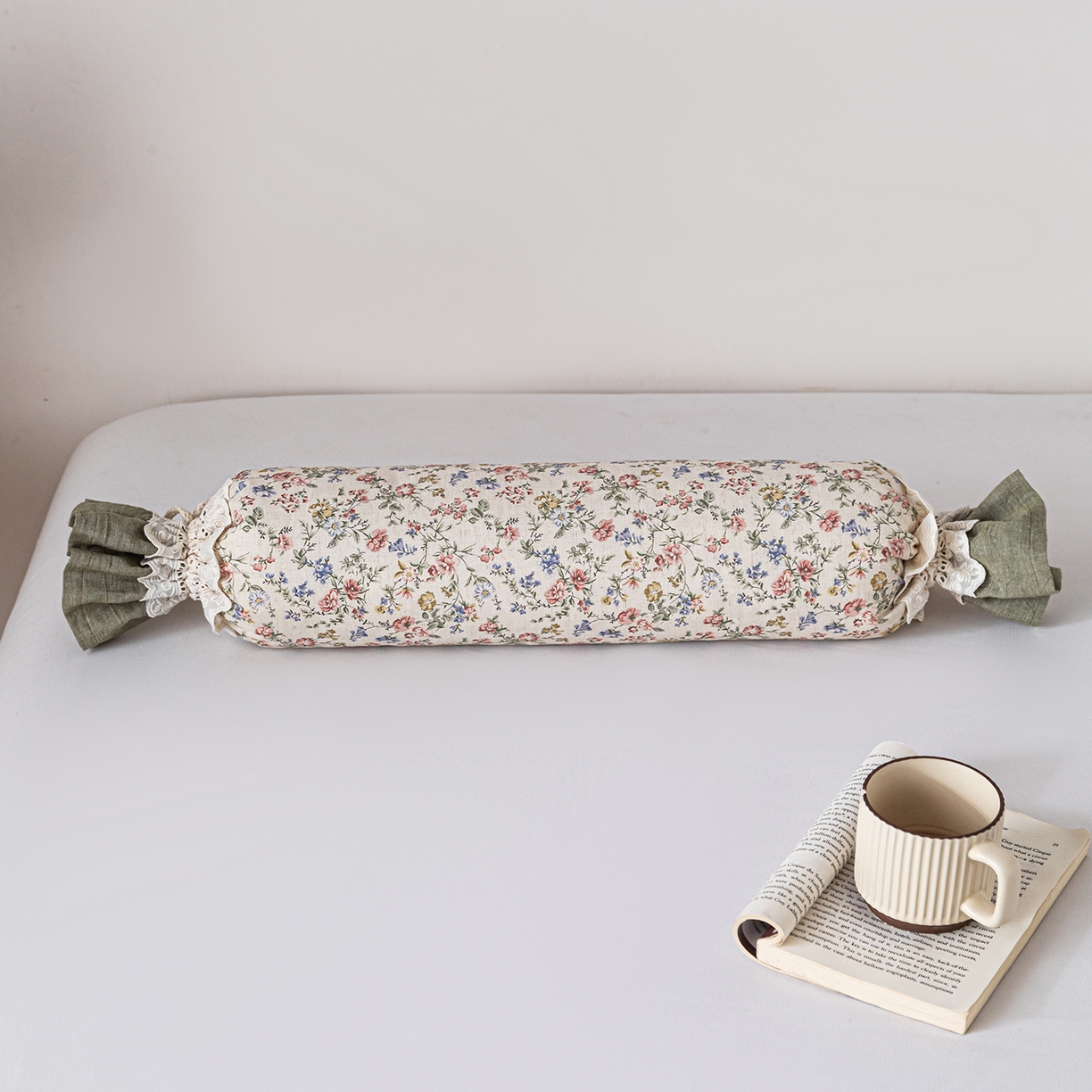 91家纺网 家纺一手货源 找家纺 （总）卓昌枕芯 2026新款全棉双层纱小清新碎花糖果枕颈椎枕安抚枕枕芯枕头