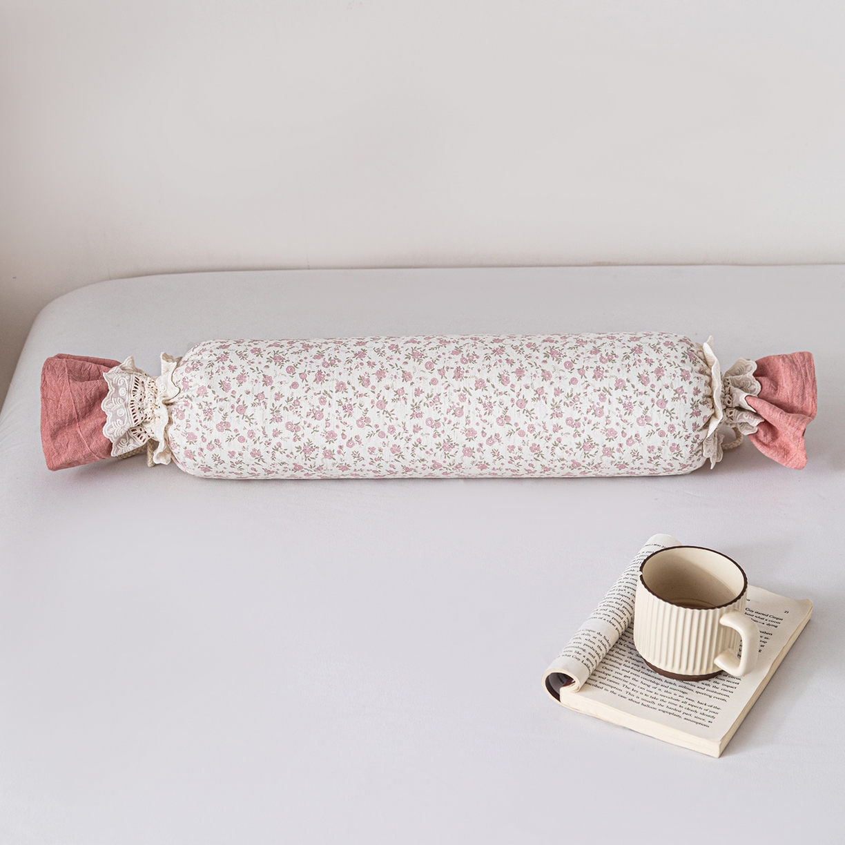 91家纺网 家纺一手货源 找家纺 （总）卓昌枕芯 2026新款全棉双层纱小清新碎花糖果枕颈椎枕安抚枕枕芯枕头