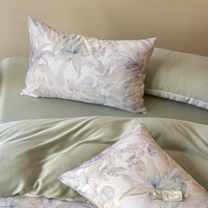 91家纺网 家纺一手货源 找家纺 帛美家纺 2026新款60s奥地利兰精天丝四件套 清妍-紫