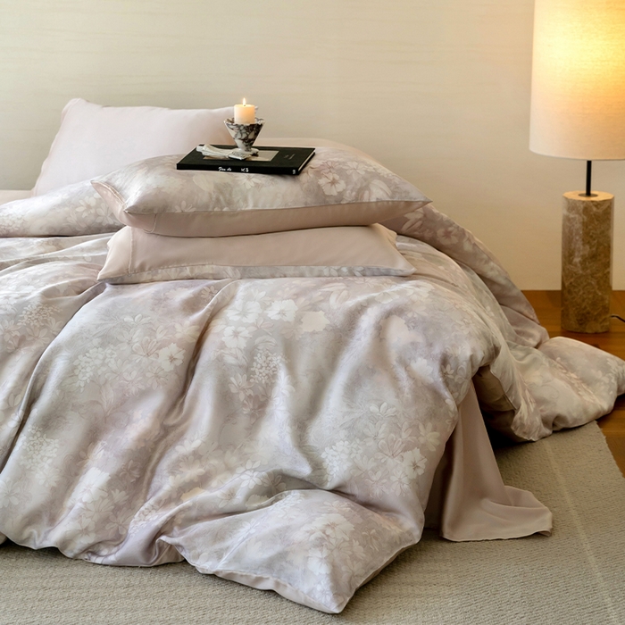 帛美家纺 2026新款60s奥地利兰精天丝四件套 知槿-紫