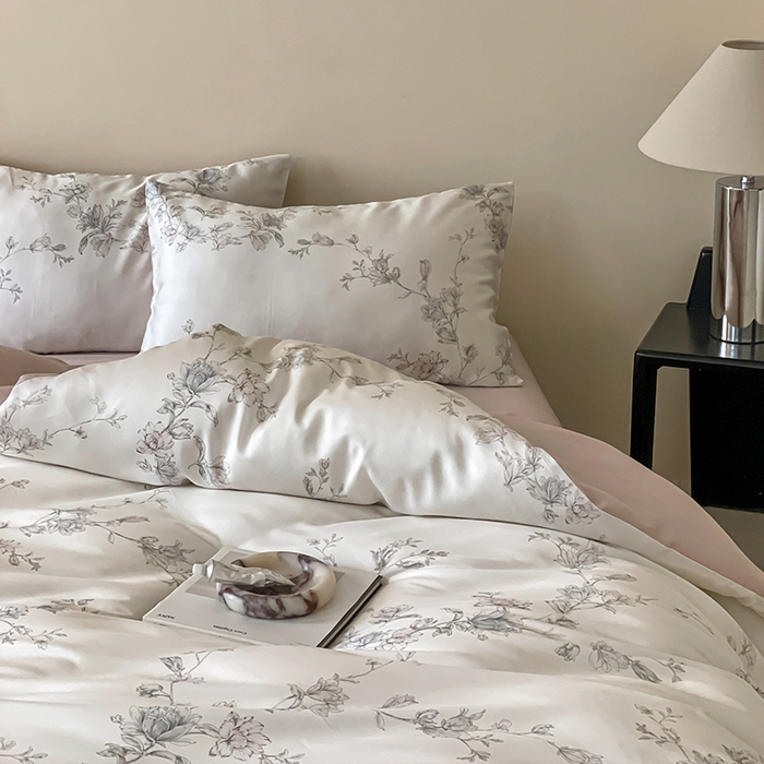 91家纺网 家纺一手货源 找家纺 帛美家纺 2026新款60s奥地利兰精天丝四件套 夕瑶-白玉