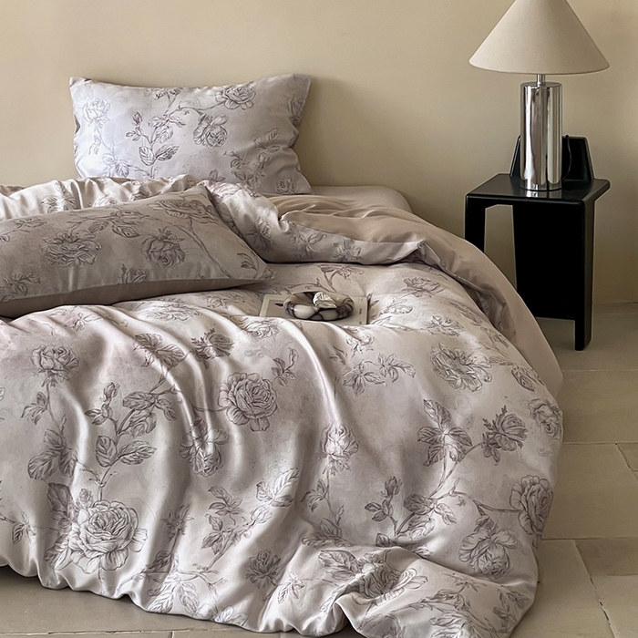 帛美家纺 2026新款60s奥地利兰精天丝四件套 夏洛-玉