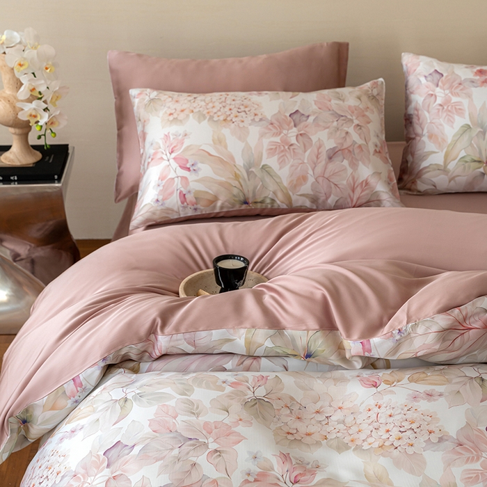 91家纺网 家纺一手货源 找家纺 帛美家纺 2026新款60s奥地利兰精天丝四件套 伊娜