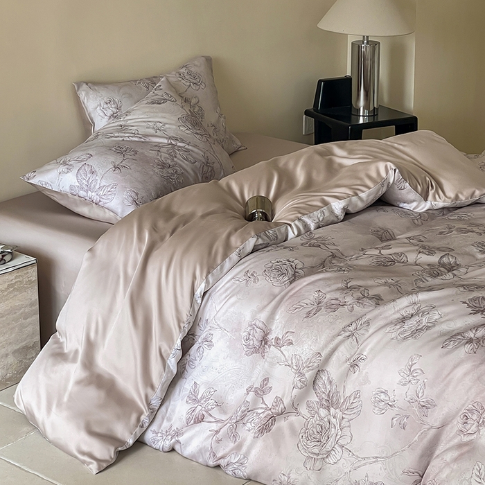 91家纺网 家纺一手货源 找家纺 帛美家纺 2026新款60s奥地利兰精天丝四件套 夏洛-玉