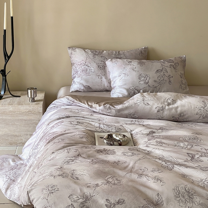 91家纺网 家纺一手货源 找家纺 帛美家纺 2026新款60s奥地利兰精天丝四件套 夏洛-玉