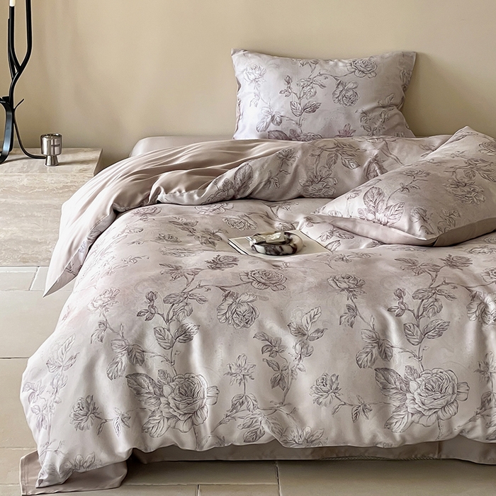 91家纺网 家纺一手货源 找家纺 帛美家纺 2026新款60s奥地利兰精天丝四件套 夏洛-玉