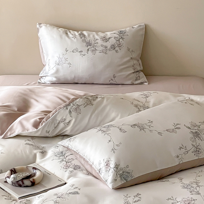 91家纺网 家纺一手货源 找家纺 帛美家纺 2026新款60s奥地利兰精天丝四件套 夕瑶-白玉