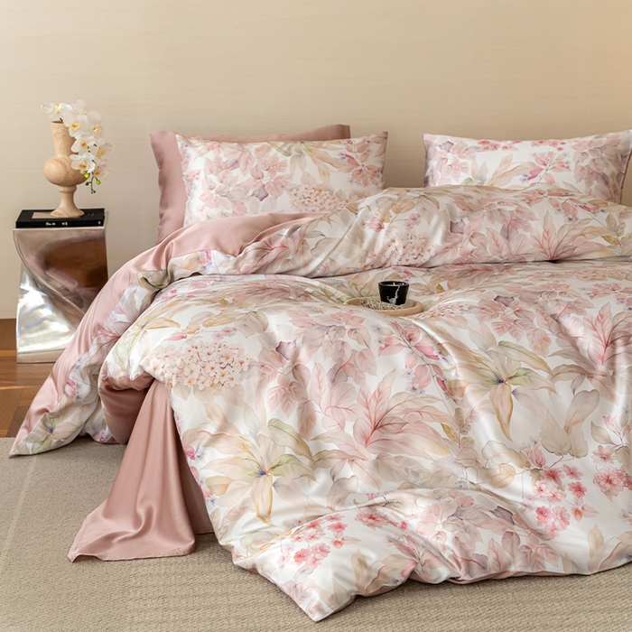 91家纺网 家纺一手货源 找家纺 帛美家纺 2026新款60s奥地利兰精天丝四件套 伊娜