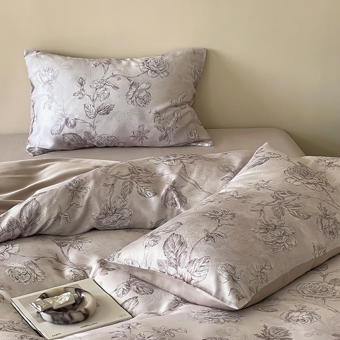 91家纺网 家纺一手货源 找家纺 帛美家纺 2026新款60s奥地利兰精天丝四件套 夏洛-玉