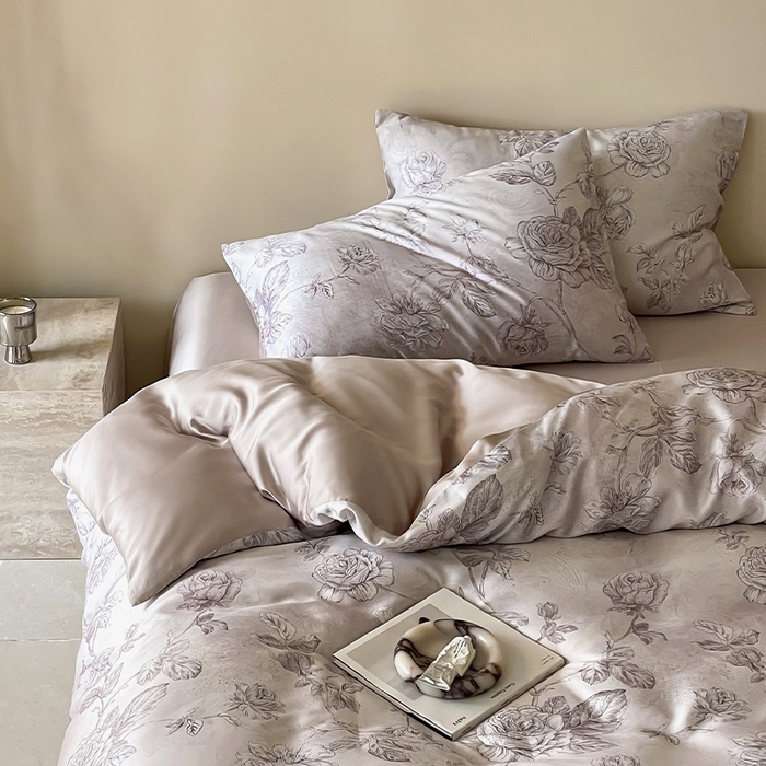 91家纺网 家纺一手货源 找家纺 帛美家纺 2026新款60s奥地利兰精天丝四件套 夏洛-玉