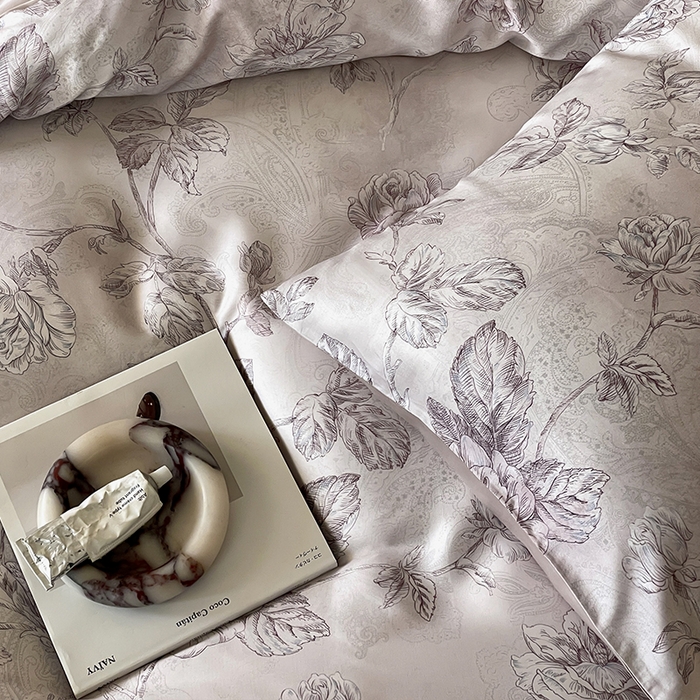 91家纺网 家纺一手货源 找家纺 帛美家纺 2026新款60s奥地利兰精天丝四件套 夏洛-玉