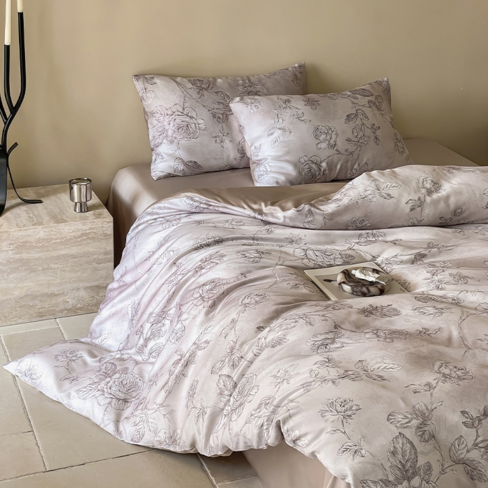 91家纺网 家纺一手货源 找家纺 帛美家纺 2026新款60s奥地利兰精天丝四件套 夏洛-玉