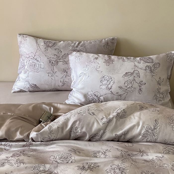 91家纺网 家纺一手货源 找家纺 帛美家纺 2026新款60s奥地利兰精天丝四件套 夏洛-玉