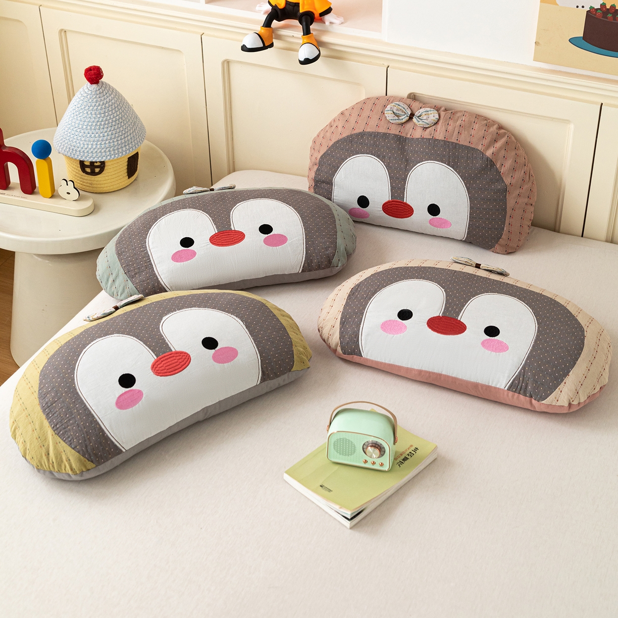 91家纺网 家纺一手货源 找家纺 卓昌枕芯 2025新款全棉纯棉双层纱花边可拆洗枕头双面可用荞麦枕羽丝绒枕头枕芯 花漾-全棉双层纱枕头 儿童学生款30x50cm枕套加荞麦壳内胆