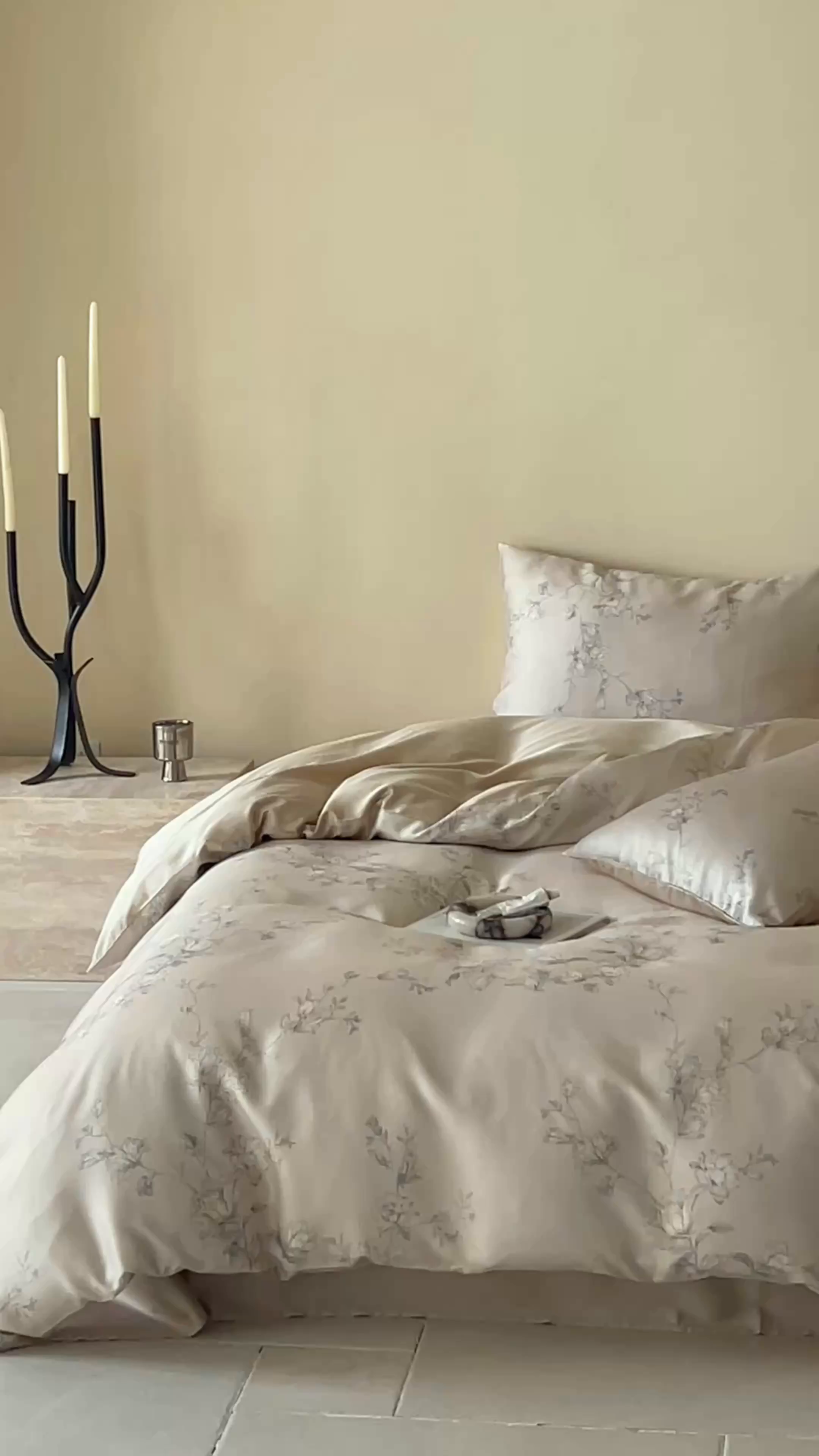 91家纺网 家纺一手货源 找家纺 帛美家纺 2026新款60s奥地利兰精天丝四件套 夕瑶-浅桔