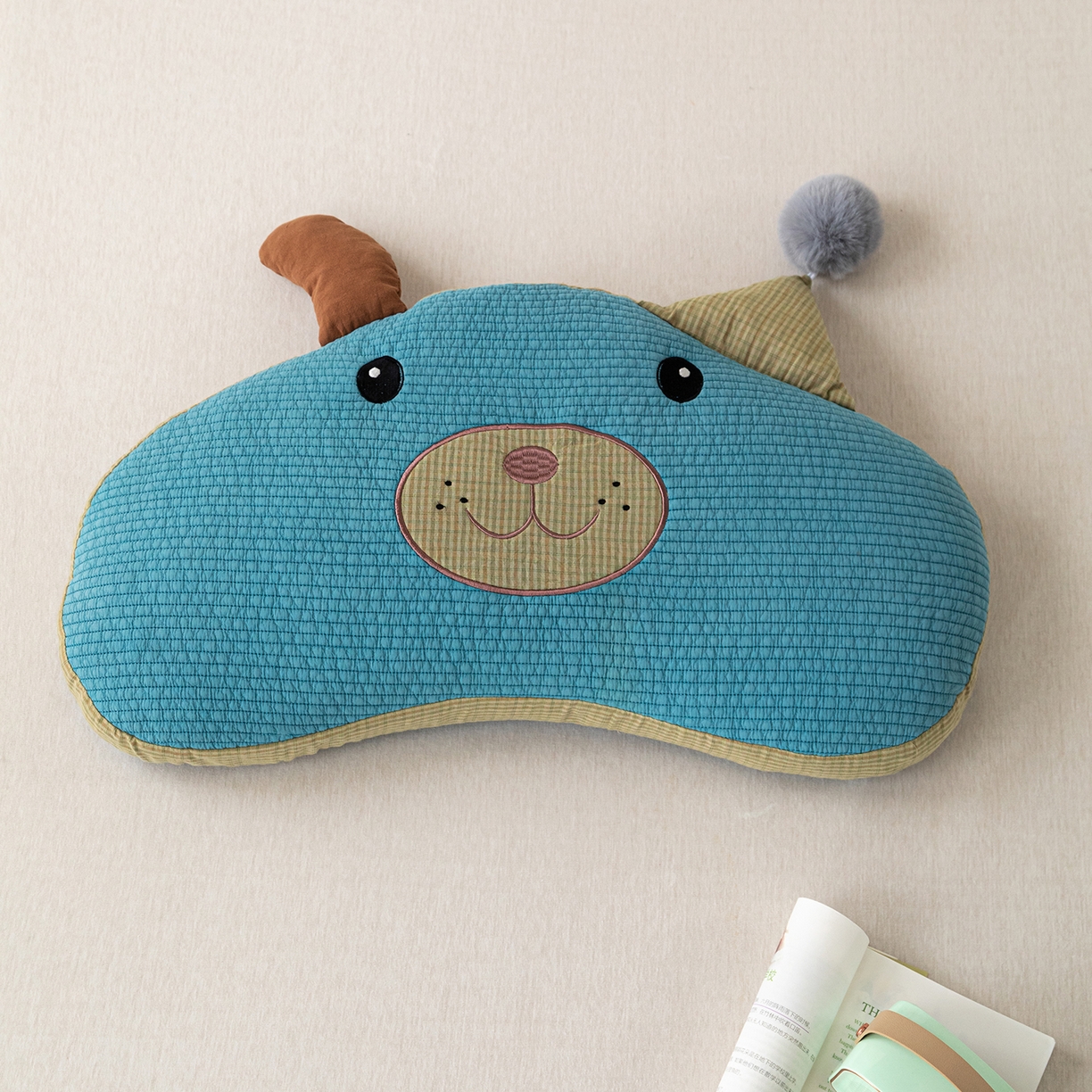 91家纺网 家纺一手货源 找家纺 （总）卓昌枕芯 2026新款全棉圣诞熊卡通荞麦枕可拆洗枕芯枕头