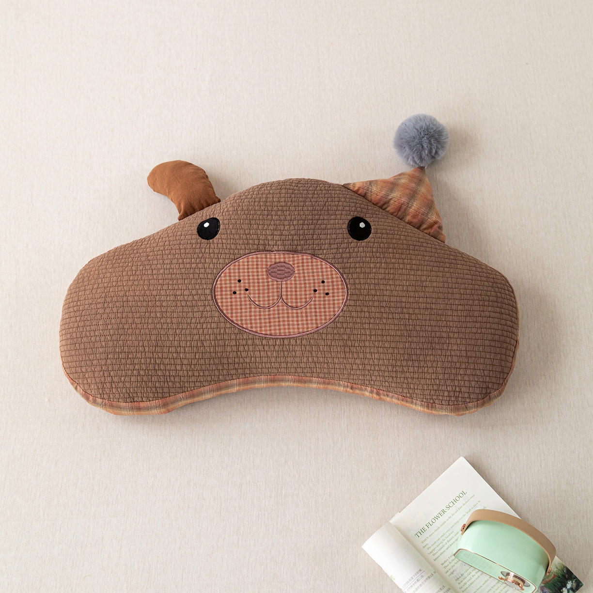 91家纺网 家纺一手货源 找家纺 （总）卓昌枕芯 2026新款全棉圣诞熊卡通荞麦枕可拆洗枕芯枕头