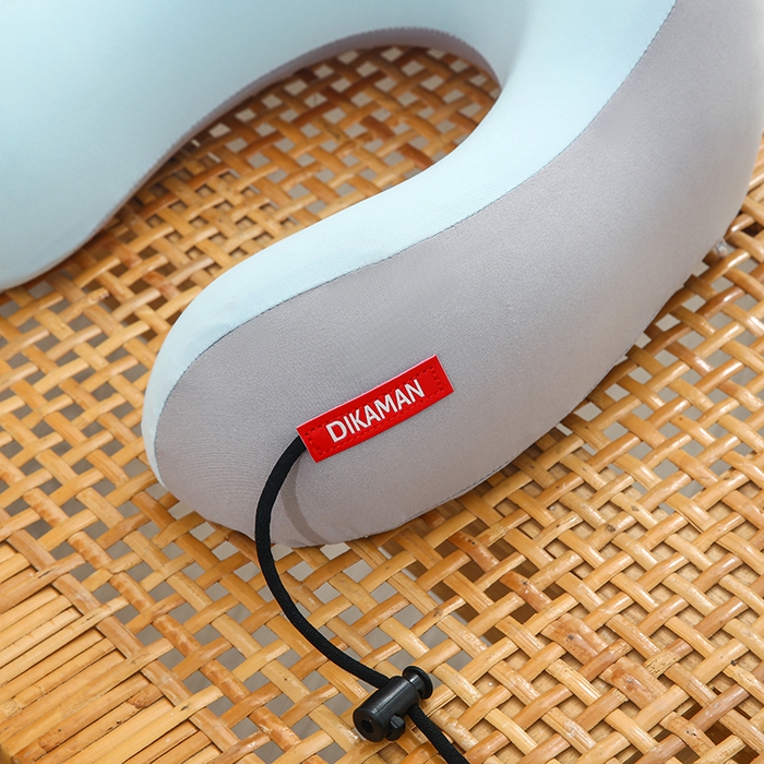 91家纺网 家纺一手货源 找家纺 天之悦家纺 2026新款双峰U型枕记忆棉开拆洗驼峰u型枕护颈枕 牛奶丝灰蓝色可拆洗