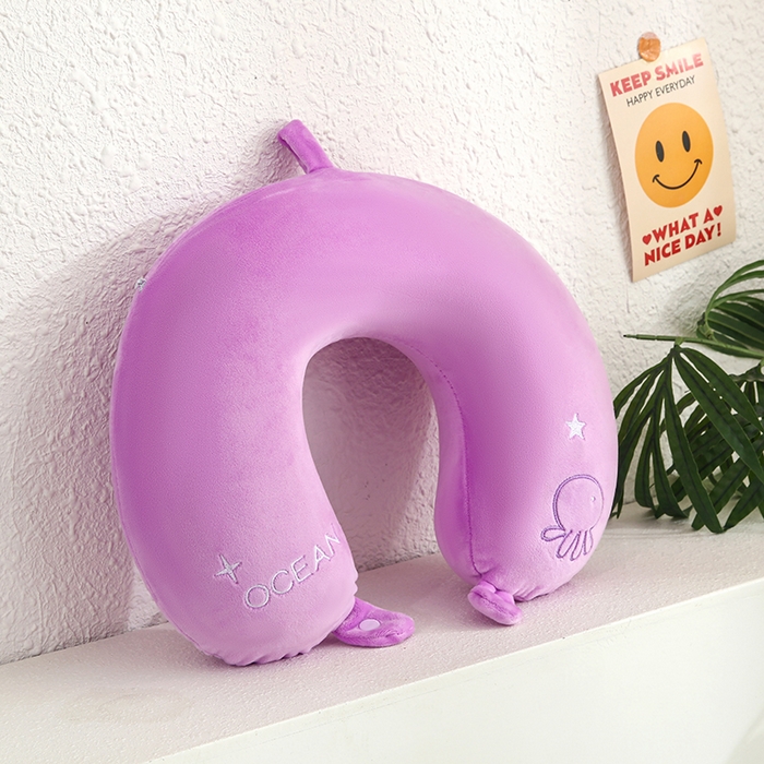 天之悦家纺 2026新款卡通U型枕记忆棉可拆洗护颈枕趴趴枕 小章鱼 记忆棉可拆洗