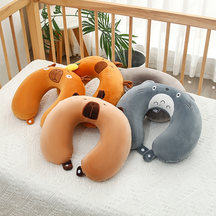 91家纺网 家纺一手货源 找家纺 天之悦家纺 2026新款卡通U型枕记忆棉可拆洗护颈枕趴趴枕 组合图仅做展示不可下单