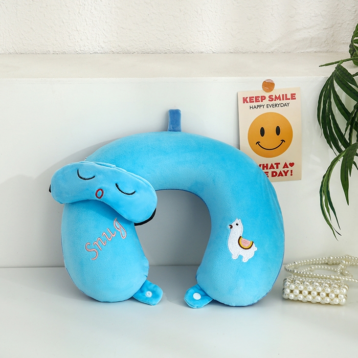 91家纺网 家纺一手货源 找家纺 （总）天之悦家纺 2026卡通U型枕带眼罩记忆棉可拆洗u型护颈枕趴趴枕