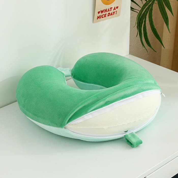 91家纺网 家纺一手货源 找家纺 天之悦家纺 2026卡通U型枕带眼罩记忆棉可拆洗u型护颈枕趴趴枕 恐龙U型枕+眼罩